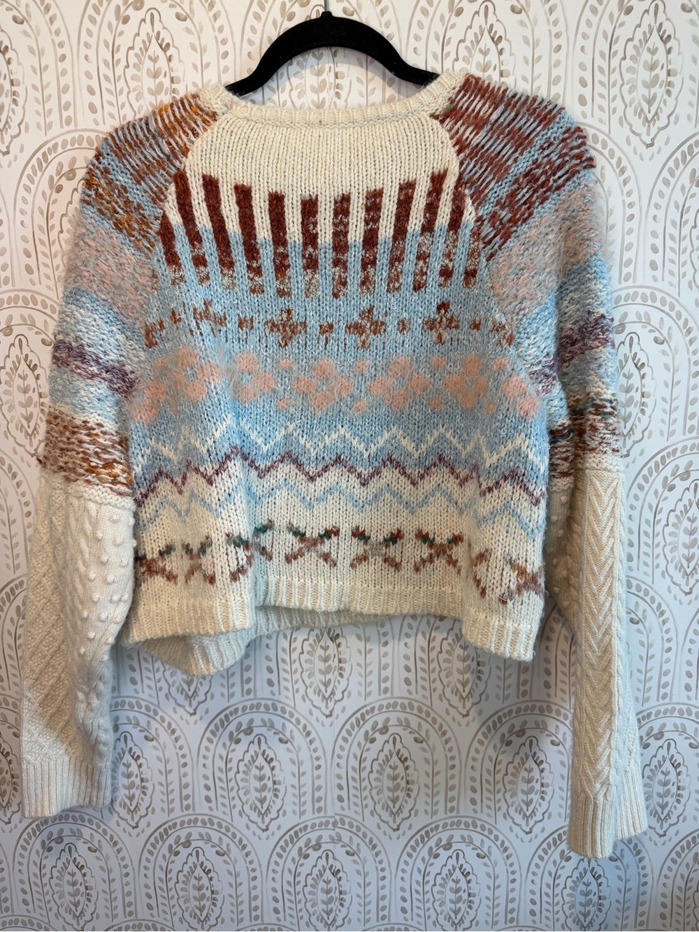 Anthropologie Daily Practice Nordic Sweater Cotton/Wool Blend size Med / Large - Picture 8 of 11